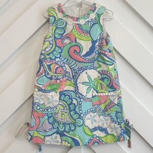 Lilly Pultzer Toddler Girl Delia Multi Conch Republic Shift Dress Size 5